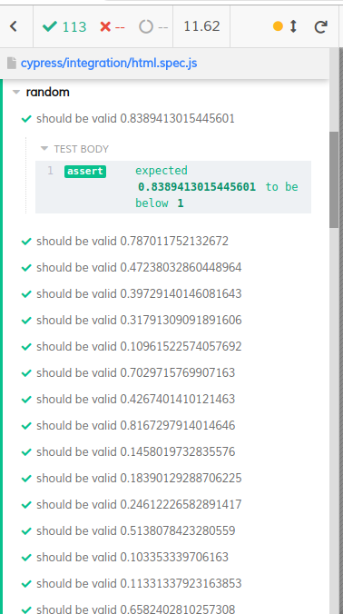 Test results